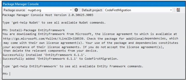package manager console